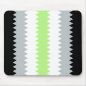 Tapis De Souris Drapeau de fierté Agender Abstrait Groovy Boho Zig (Devant)