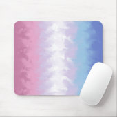 Tapis De Souris Drapeau de fierté bigenre abstrait fluffy pastel b (Avec souris)