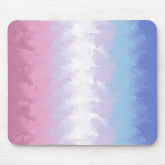 Tapis De Souris Drapeau de fierté bigenre abstrait fluffy pastel b (Devant)