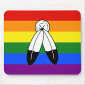 Tapis De Souris Drapeau de fierté bispirituelle de SlipperyJoe's s (Devant)
