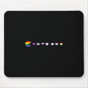 Tapis De Souris Drapeau de fierté d'allié LGBT-Q de jeu vidéo drôl
