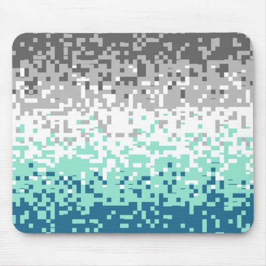 Tapis De Souris Drapeau de fierté frayromantique abstrait pixelisé (Devant)