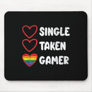 Tapis De Souris Drapeau de fierté gay de joueur unique pris Gamer