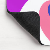Tapis De Souris Drapeau de fierté Genderfluid Abstrait Spirale Boh (Coin)