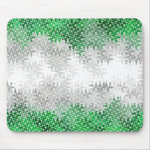 Tapis De Souris Drapeau de fierté grisromantique abstrait ondulé t