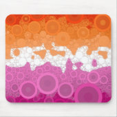 Tapis De Souris Drapeau de fierté lesbienne abstrait     (Devant)