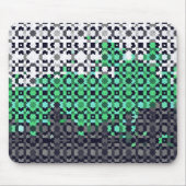 Tapis De Souris Drapeau de fierté Neutrois Abstrait Pixelisé Tripa (Devant)