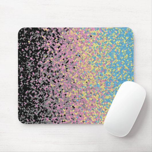 Tapis De Souris Drapeau de fierté polygender pixelisé funky tripan (Avec souris)