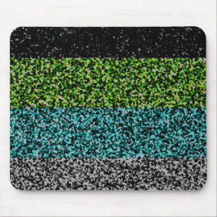 Tapis De Souris Drapeau de fierté Quoiromantique Abstrait Bruyant