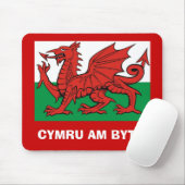 Tapis De Souris Drapeau de Gallois, "byth de Cymru AM",    le (Avec souris)