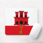 Tapis De Souris Drapeau de Gibraltar (Avec souris)