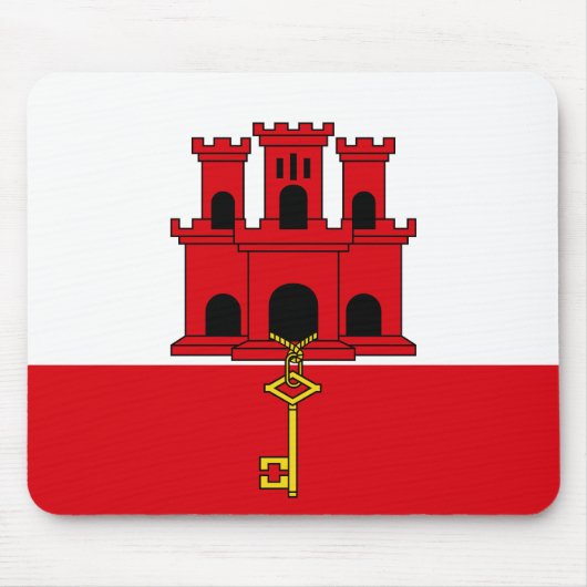 Tapis De Souris Drapeau de Gibraltar (Devant)