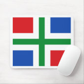 Tapis De Souris Drapeau de Groningen (province) (Avec souris)