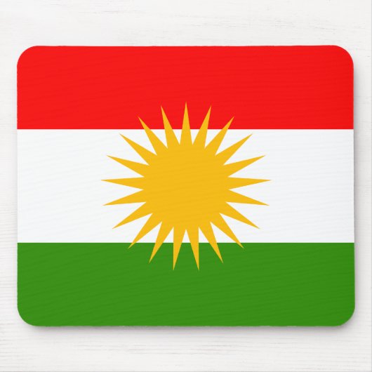 Tapis De Souris Drapeau de haute qualité du Kurdistan (Devant)