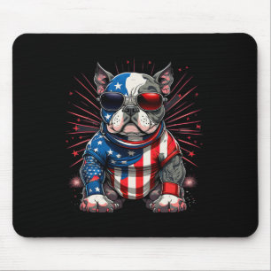 Tapis De Souris Drapeau de juillet Patriotic American Bulg Us
