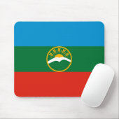 Tapis De Souris Drapeau de Karatchaïévo-Tcherkessie (Avec souris)