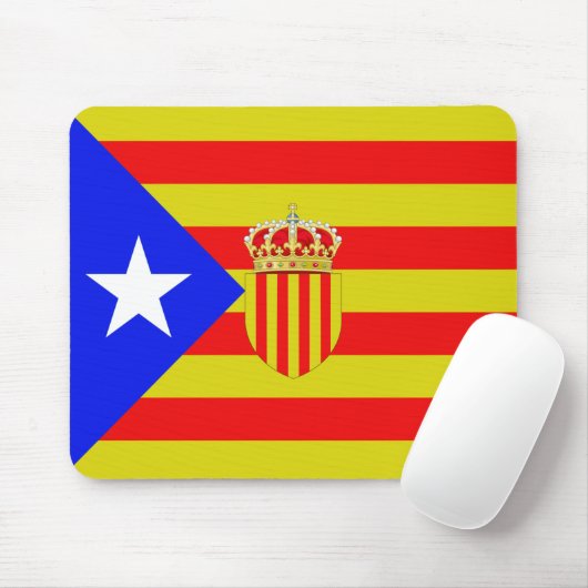 Tapis De Souris Drapeau de la Catalogne (Avec souris)