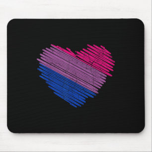 Tapis De Souris Drapeau de la fierté biual LGBT Cœur de fierté arc