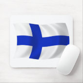 Tapis de souris Drapeau de la Finlande (Avec souris)