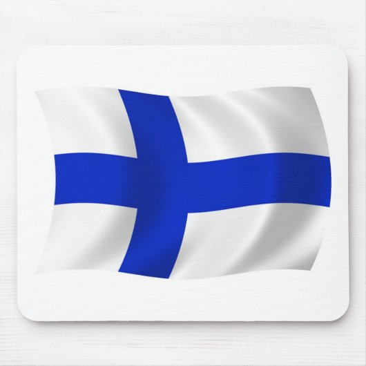 Tapis de souris Drapeau de la Finlande (Devant)