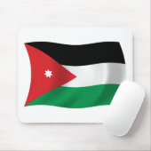 Tapis de souris Drapeau de la Jordanie (Avec souris)