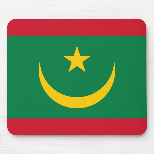 Tapis De Souris Drapeau de la Mauritanie (Devant)