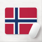 Tapis De Souris Drapeau de la Norvège (Avec souris)