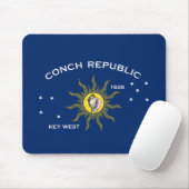 Tapis De Souris Drapeau de la République de Conch, Drapeau de Key (Avec souris)