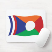 Tapis de souris Drapeau de la Réunion (Avec souris)