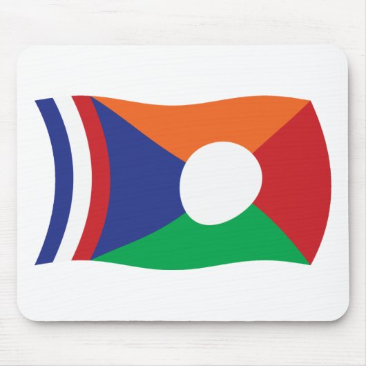 Tapis de souris Drapeau de la Réunion (Devant)