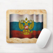 Tapis De Souris Drapeau de la Russie qui flotte (Avec souris)