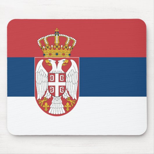 Tapis De Souris Drapeau de la Serbie (Devant)