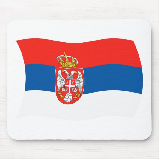 Tapis de souris Drapeau de la Serbie (Devant)