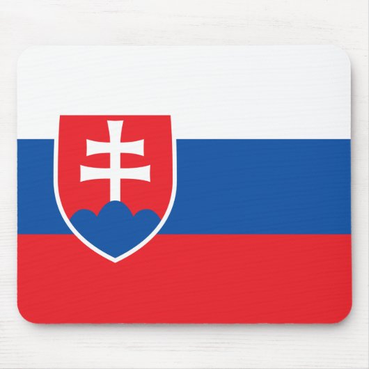 Tapis De Souris Drapeau de la Slovaquie (Devant)