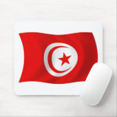Tapis de souris Drapeau de la Tunisie (Avec souris)