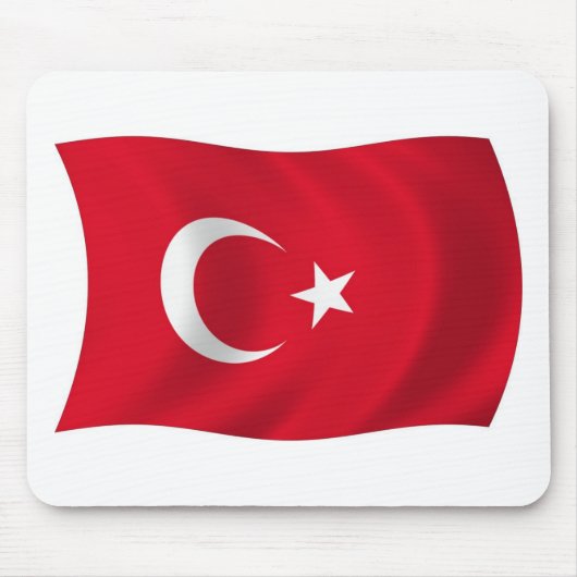 Tapis de souris Drapeau de la Turquie (Devant)