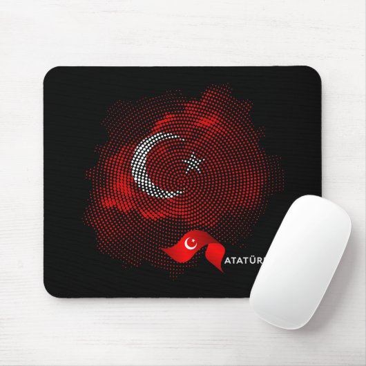 Tapis De Souris Drapeau de la Turquie (Avec souris)