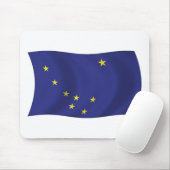 Tapis de souris Drapeau de l'Alaska (Avec souris)