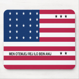 Tapis de souris drapeau de l'atoll Bikini patrioti