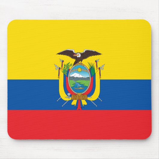 Tapis De Souris Drapeau de l'Équateur patriotique (Devant)