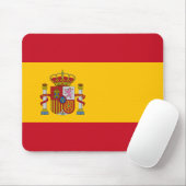 Tapis De Souris Drapeau de l'Espagne Mousepad (Avec souris)