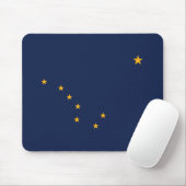 Tapis de souris Drapeau de l'État d'Alaska (Avec souris)