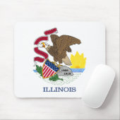 Tapis De Souris Drapeau de l'État de l'Illinois (Avec souris)