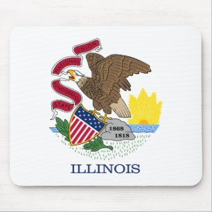 Tapis De Souris Drapeau de l'État de l'Illinois