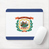Tapis De Souris Drapeau de l'État de Virginie-Occidentale, États-U (Avec souris)