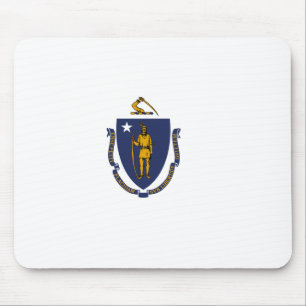 Tapis De Souris Drapeau de l'État du Massachusetts