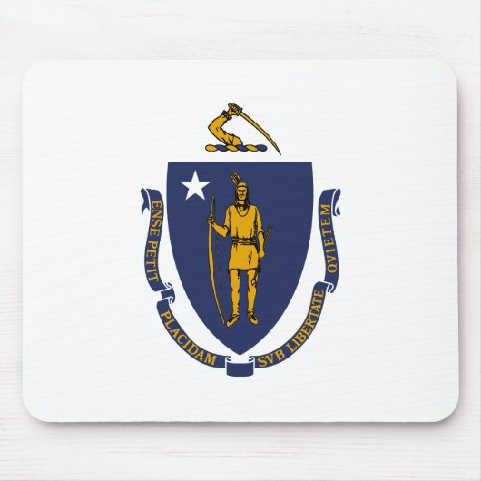Tapis De Souris Drapeau de l'État du Massachusetts (Devant)