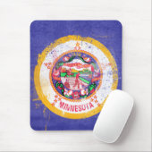 Tapis De Souris Drapeau de l'État du Minnesota en détresse (Avec souris)
