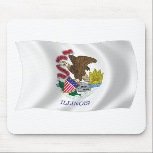 Tapis De Souris Drapeau de l'Illinois Mousepad
