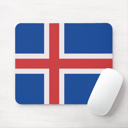 Tapis De Souris Drapeau de l'Islande (Avec souris)